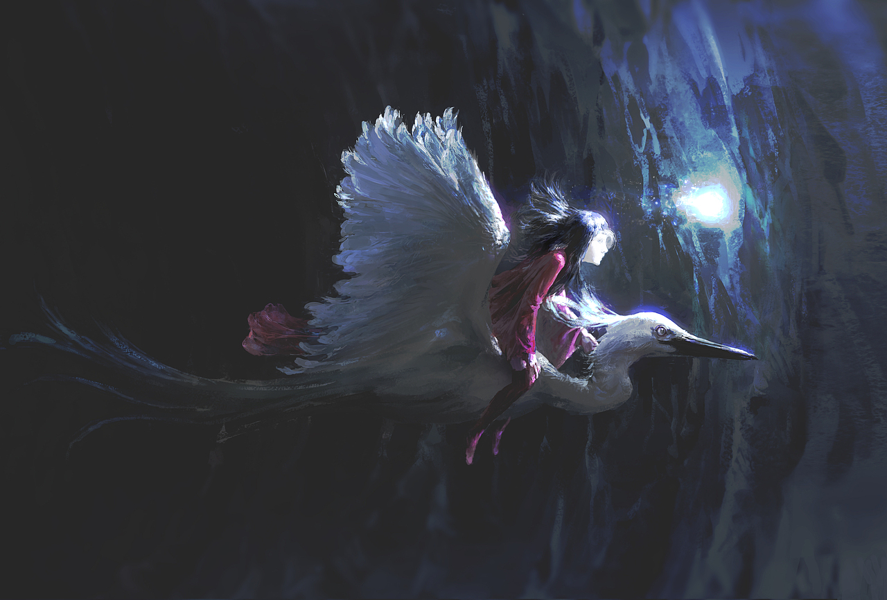 光羽，飞呀飞呀飞（图ZMjU5MjI2NzA4） - 商业插画 - 站酷设计师周玮的镜子原创素材 - 站酷ZCOOL