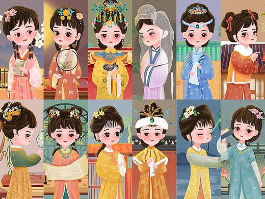 金陵十二钗-红楼梦人物插画