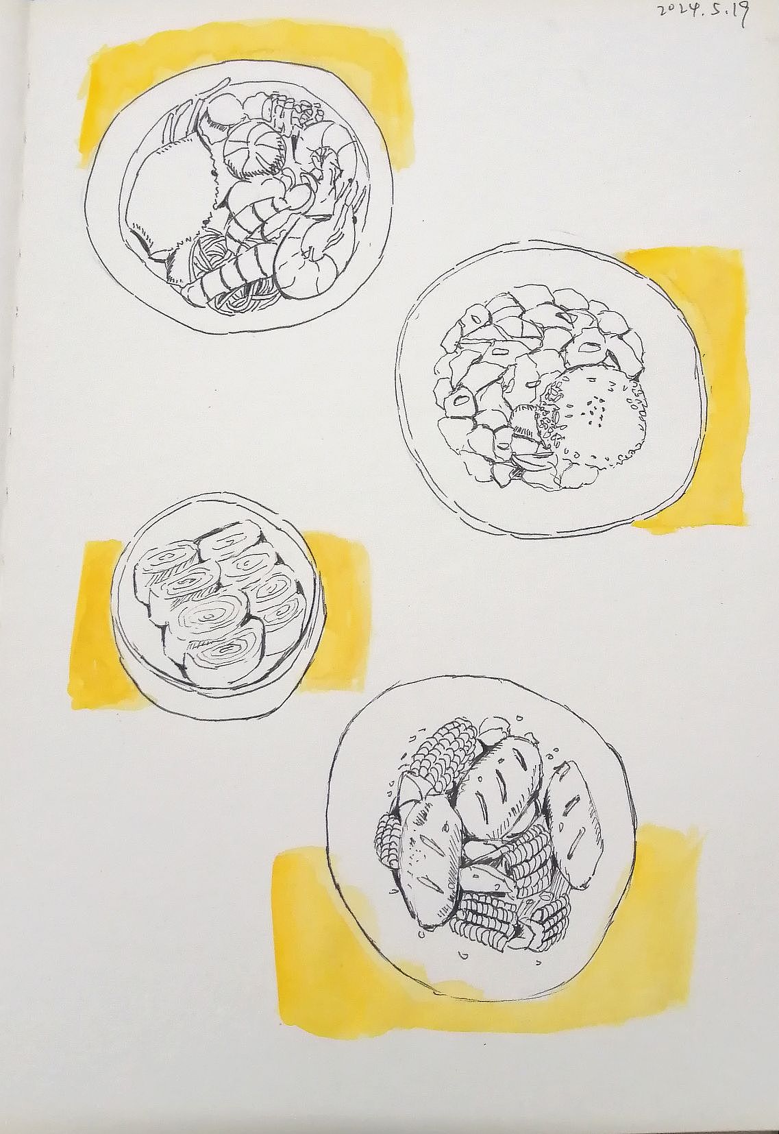 绘制食物创作