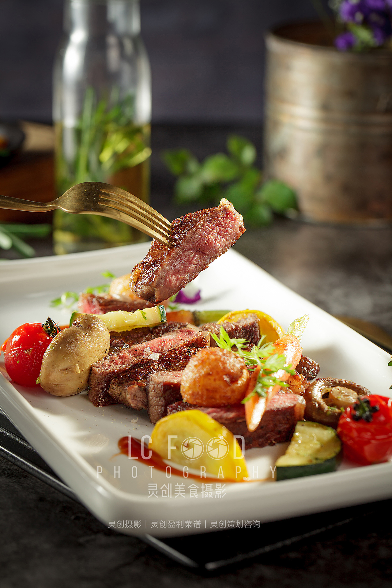 来一组暗调西餐西餐食品摄影西餐美食拍摄简餐菜品