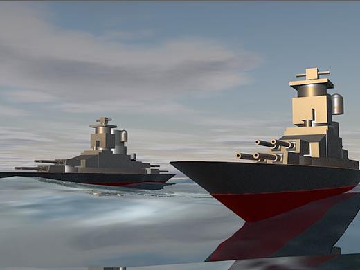 C4D初級(jí)作品：戰(zhàn)列艦（個(gè)人主頁(yè)-ZNTEyNDgzNTY=） - 其他三維 - 站酷設(shè)計(jì)師ATLKS原創(chuàng)素材 - 站酷ZCOOL