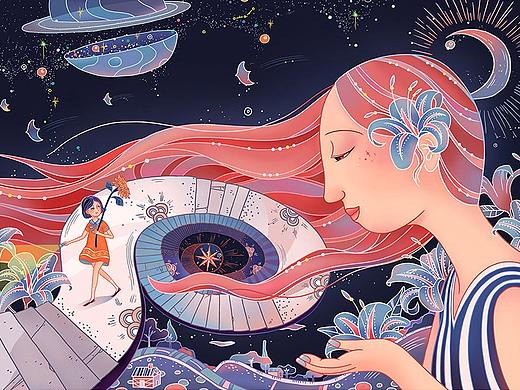 母亲节国风插画（个人主页-ZNTMxMDU2OTY=） - 创作习作 - 站酷设计师速冻的fei原创素材 - 站酷ZCOOL