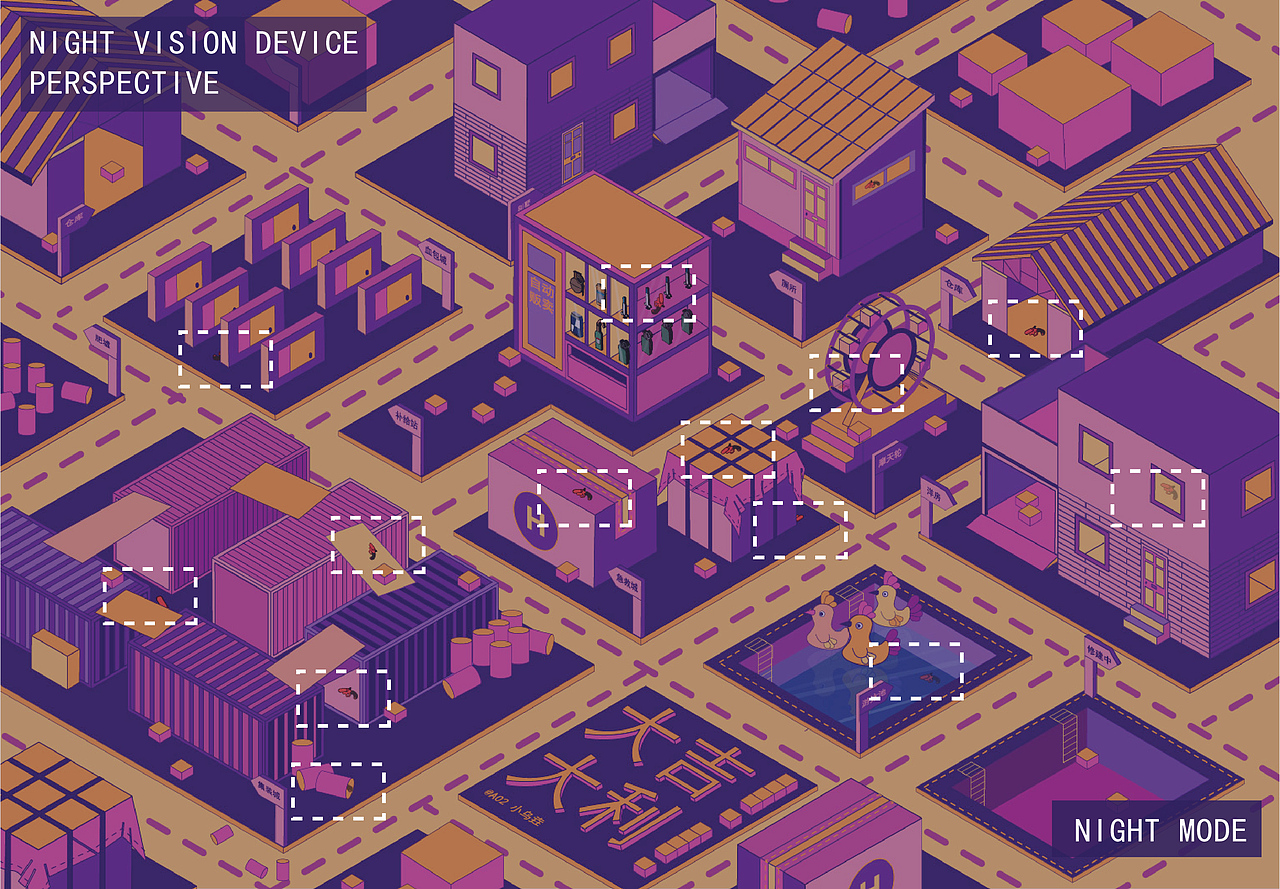 2.5d沉浸式插画《大吉大利小地图》找找有几把信号枪?