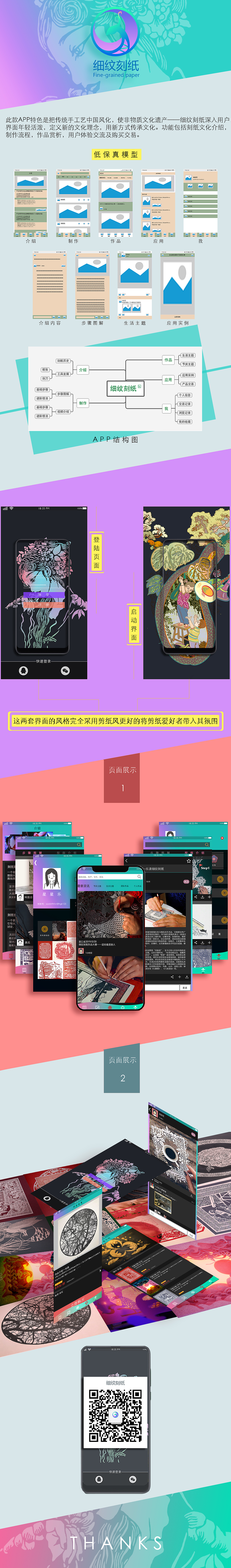 非遗-细纹刻纸 UI设计