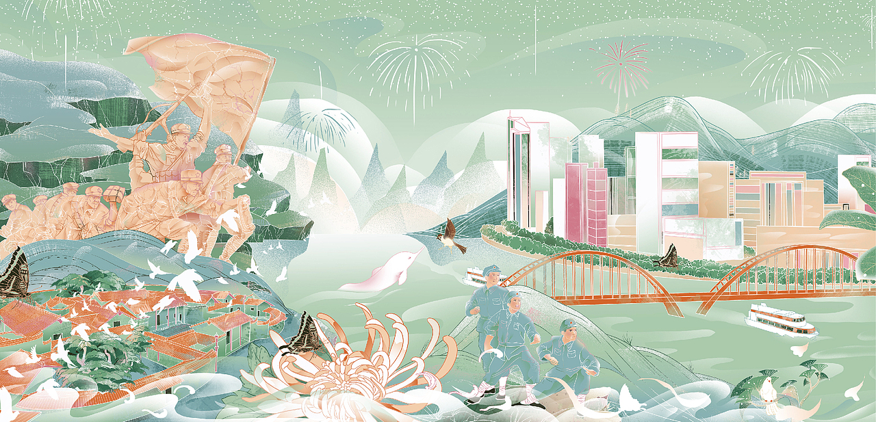 浏阳|插画|商业插画|一条小黑_原创作品-站酷zcool