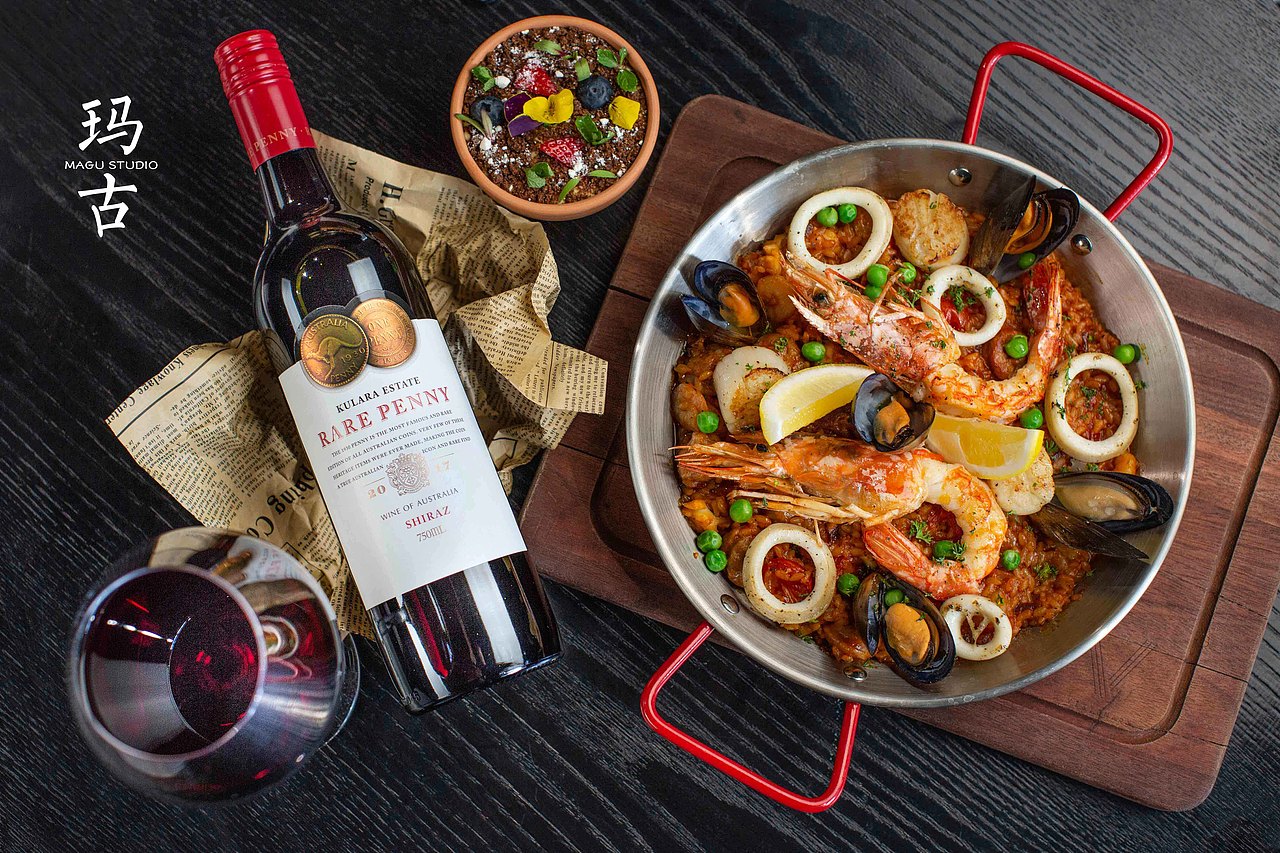 红酒与美食拍摄