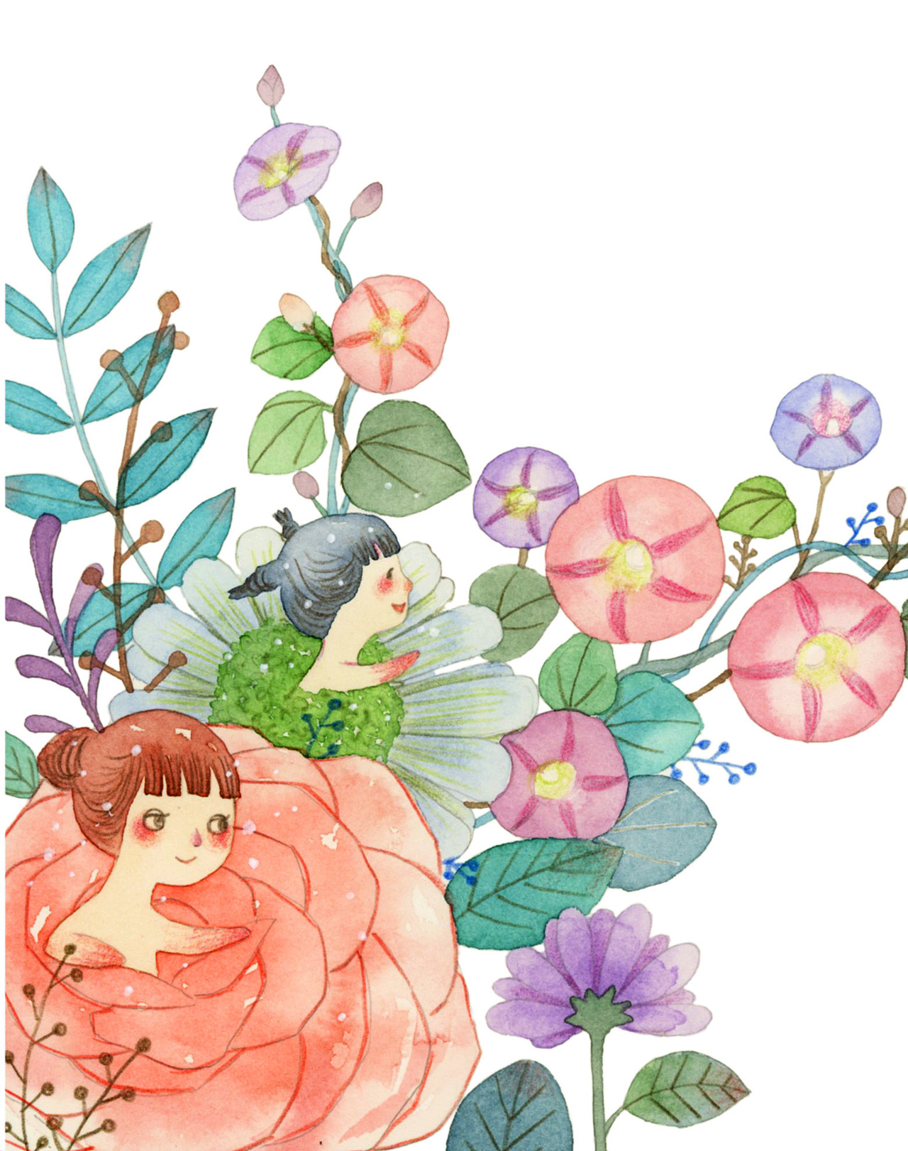 以前的水彩插图（图ZNjIyMDk2NzI=） - 儿童插画 - 站酷设计师大柚原创素材 - 站酷ZCOOL