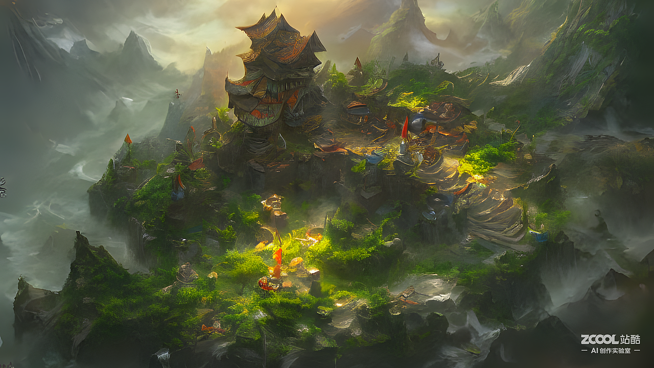 #AI创作实验室#隐世的仙境