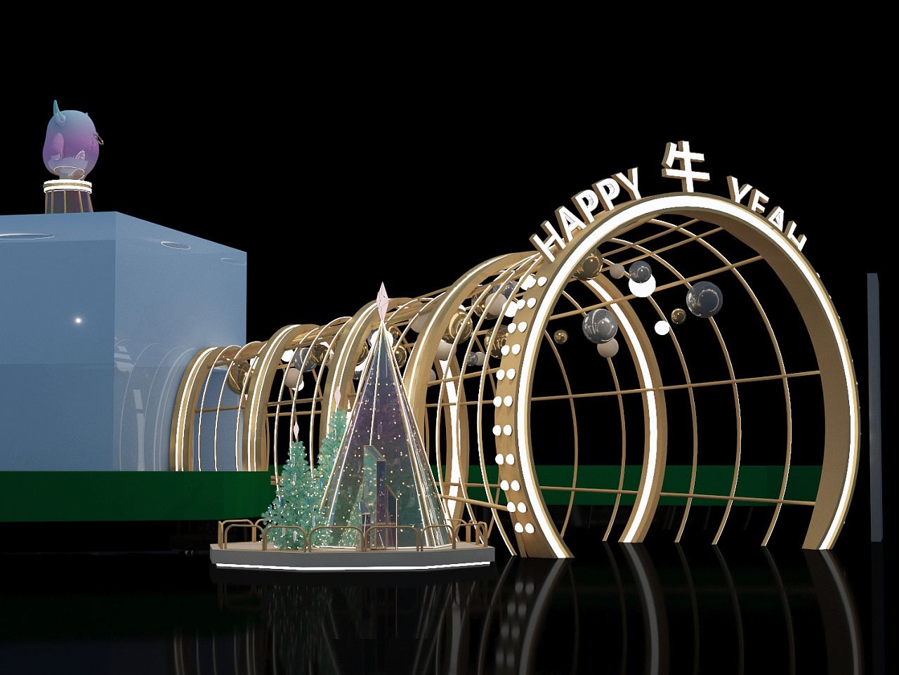 富邦圣诞美陈通道