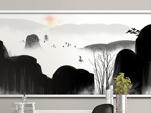 水墨山水画