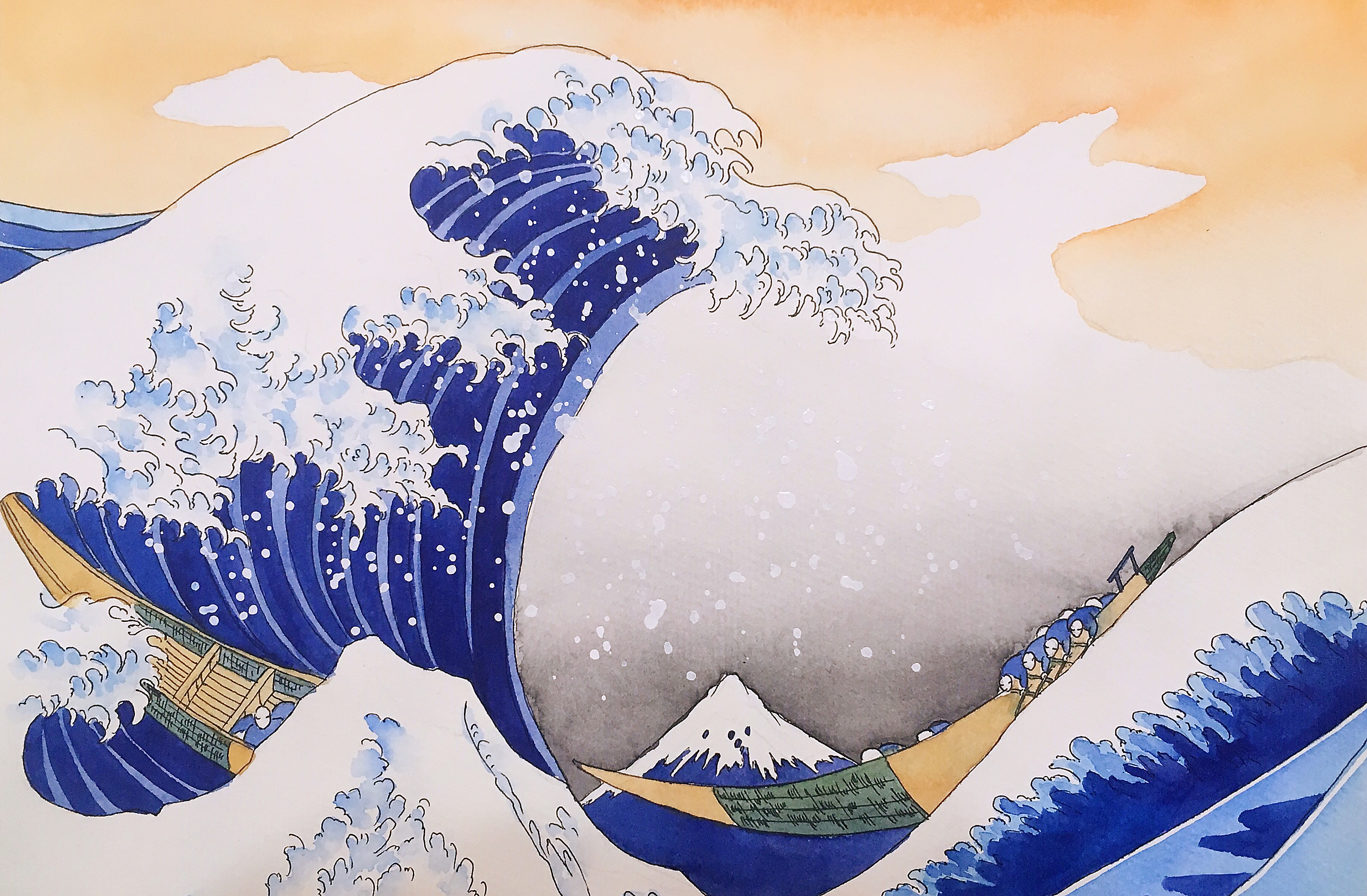 神奈川冲浪里壁纸手机图片