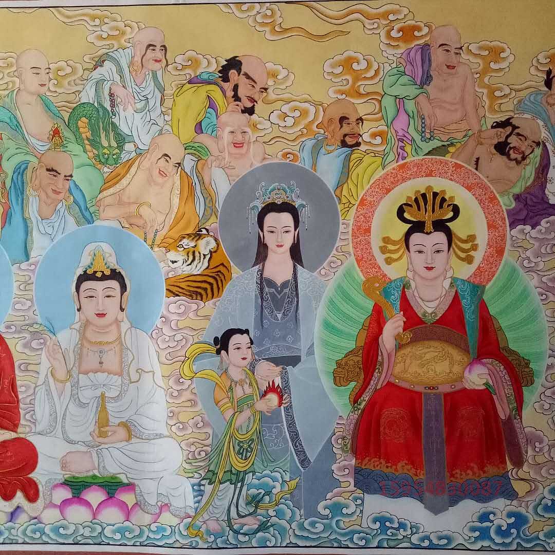 佛像画道教神像画家族供奉神像画寺庙道观壁画（图ZMjE1ODI1MDA0） - 新锐潮流插画 - 站酷设计师liujiandong原创素材 - 站酷ZCOOL