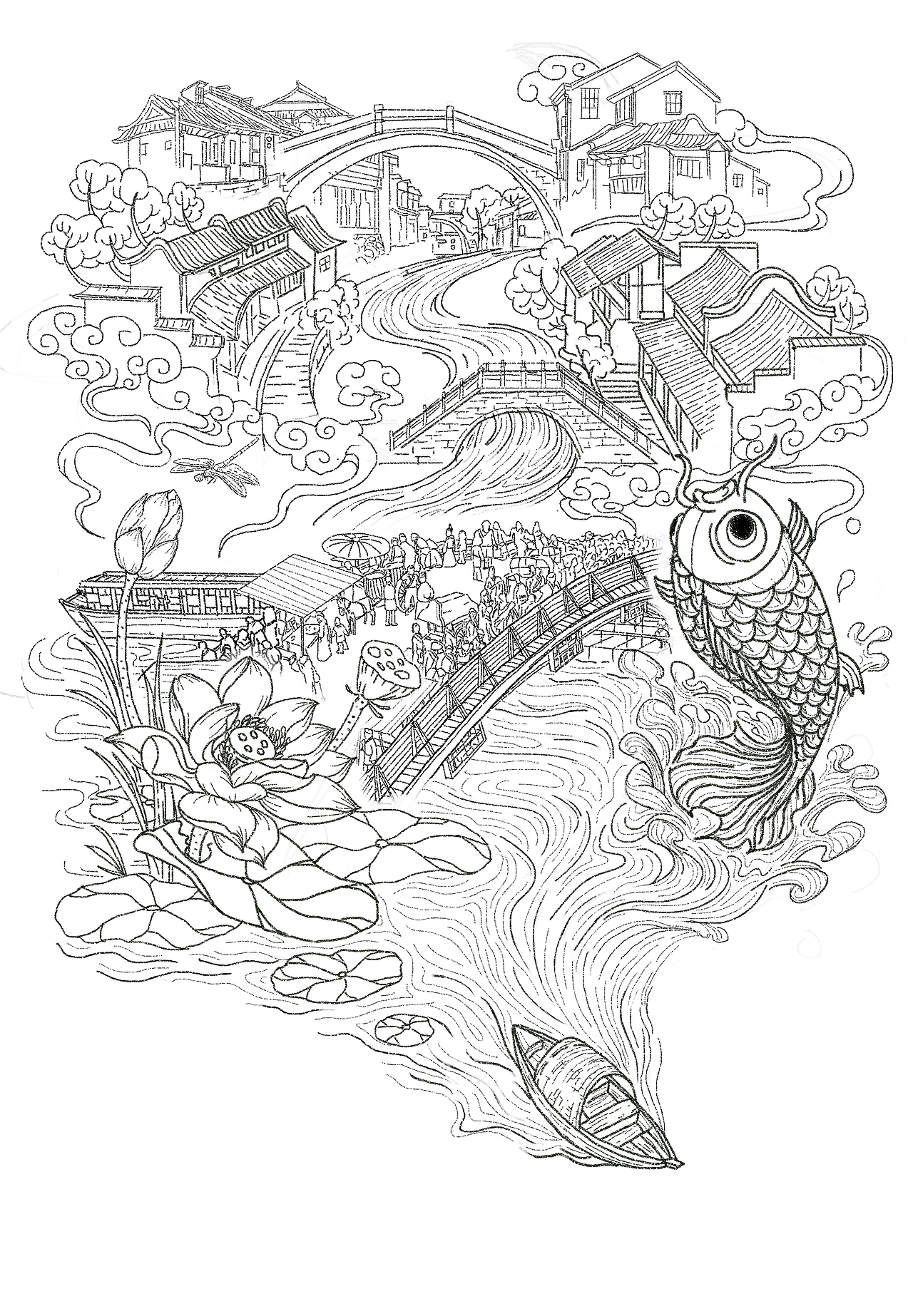 东京梦华录（图ZMjM1ODA3MDQ4） - 商业插画 - 站酷设计师人称雕兄原创素材 - 站酷ZCOOL