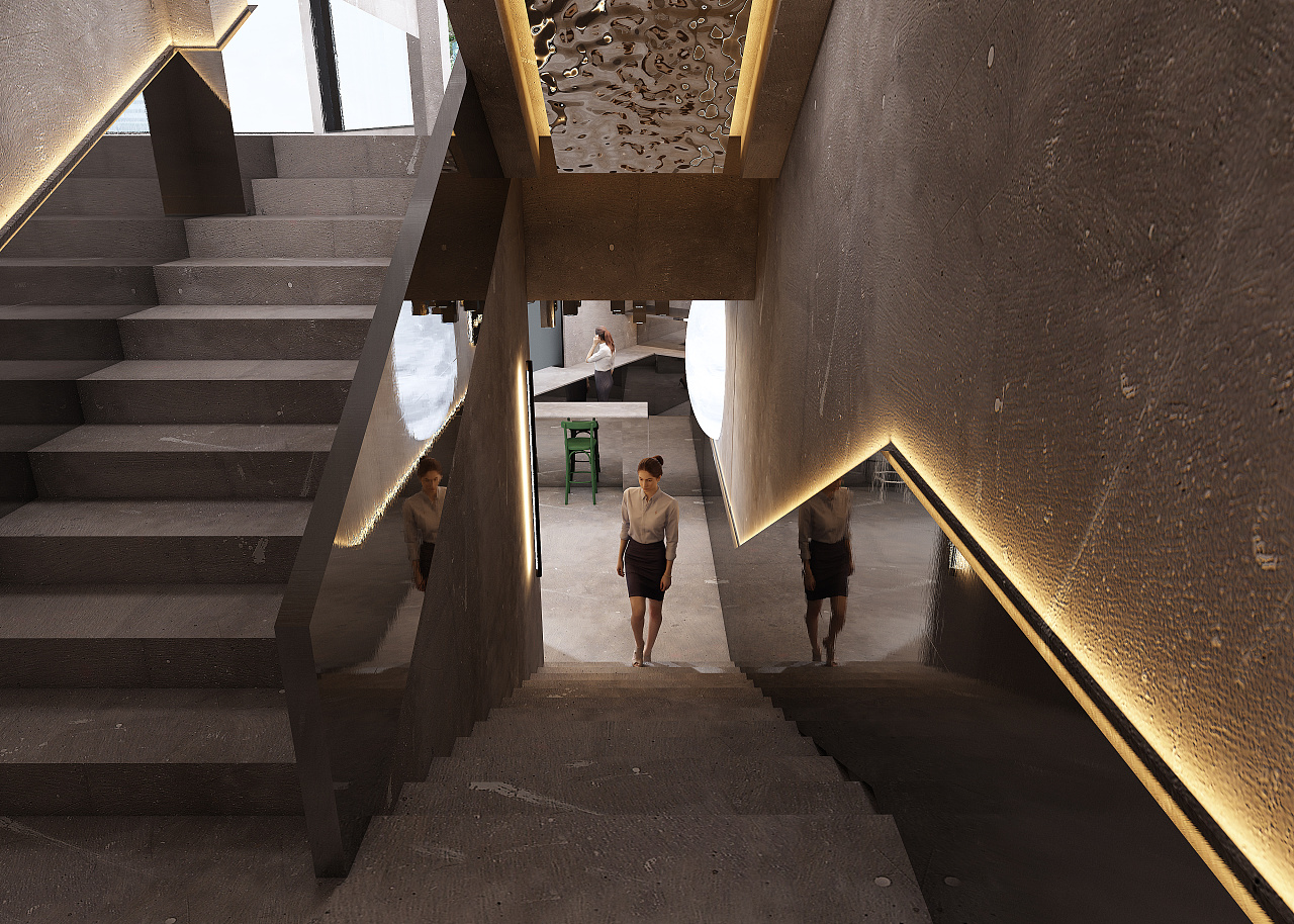 贵州-遵义-上海路-公共楼梯间区域效果展示|空间|商业空间设计|设计师