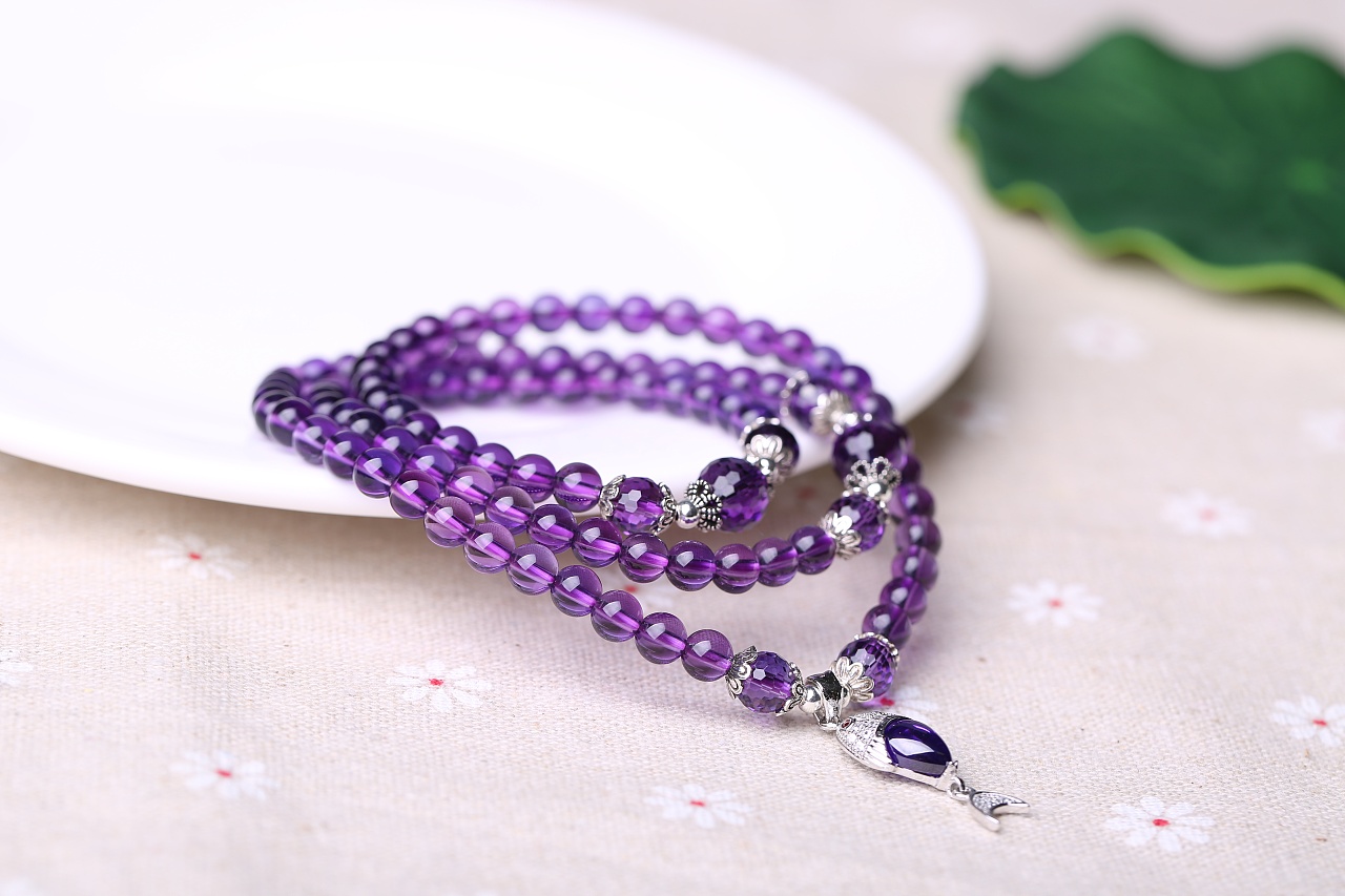 紫水晶多圈手链