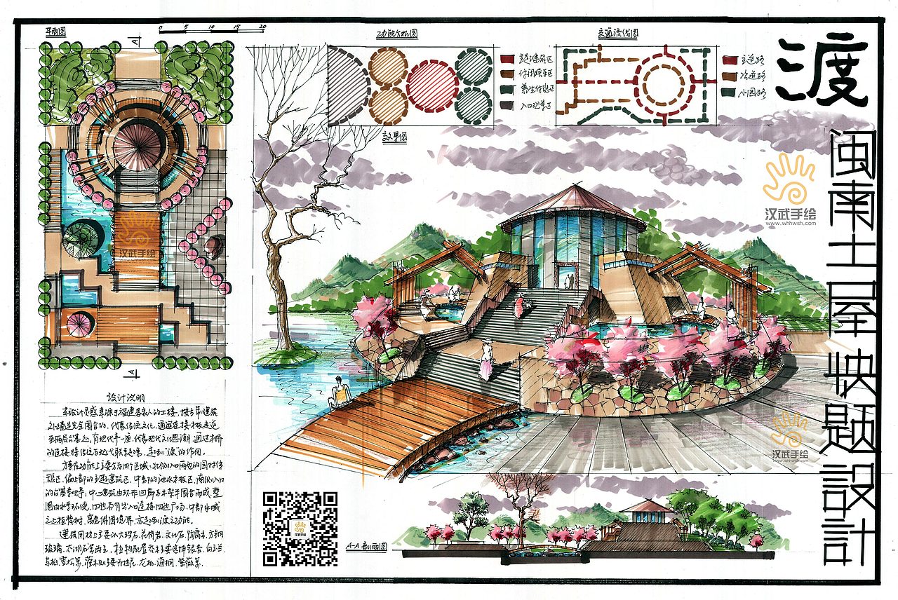 景观建筑手绘快题模版发布