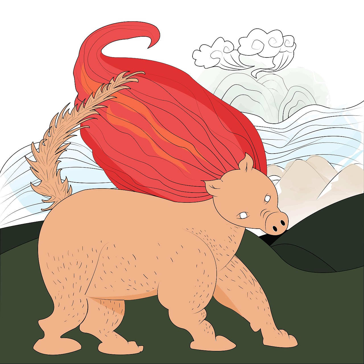 山海经神兽孟魁