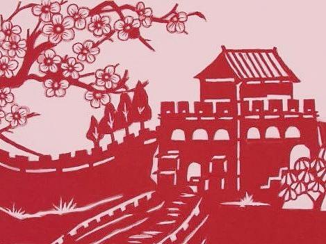 剪纸长城