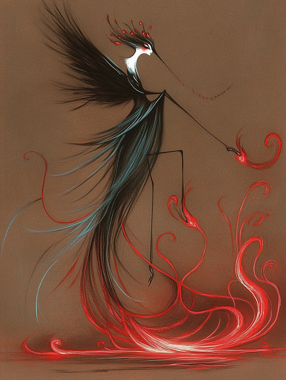 毕方的传说：神话中的神秘生物🌌✨（图ZMzc4NDczMzY4） - AI作品 - 站酷设计师快乐章章原创素材 - 站酷ZCOOL