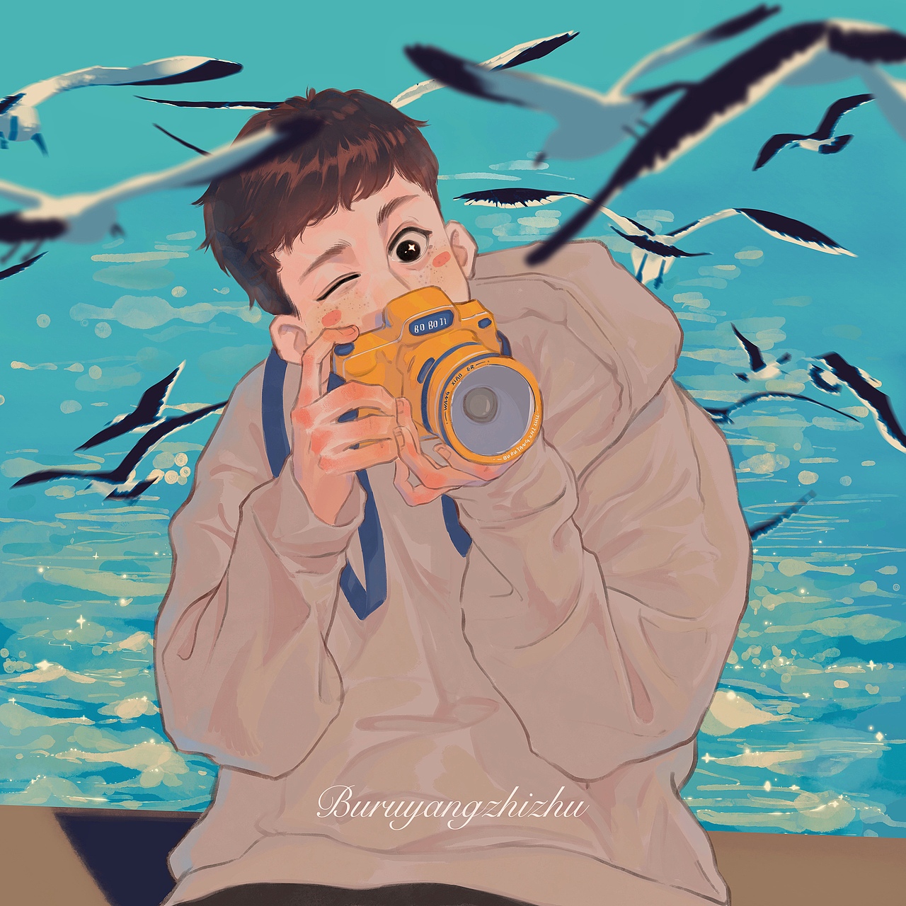去海边拍照吧
