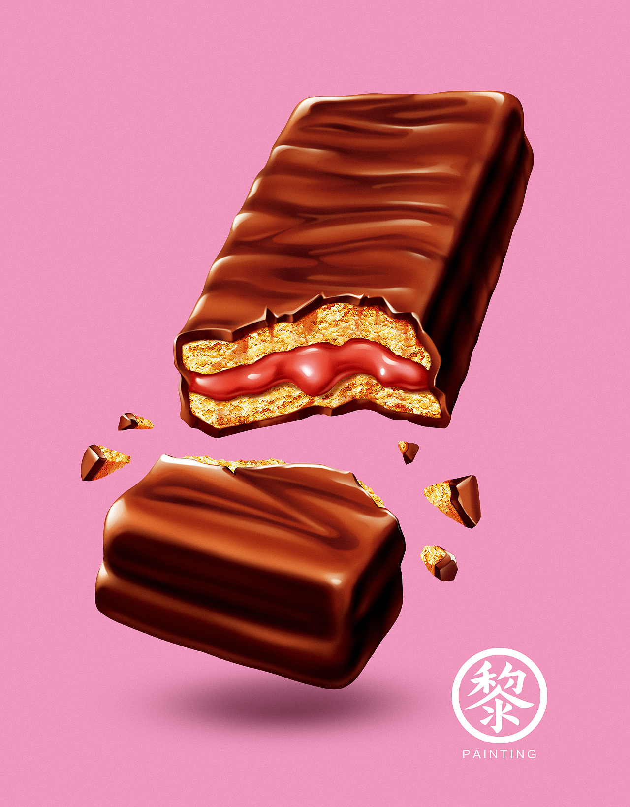 巧克力食品插画