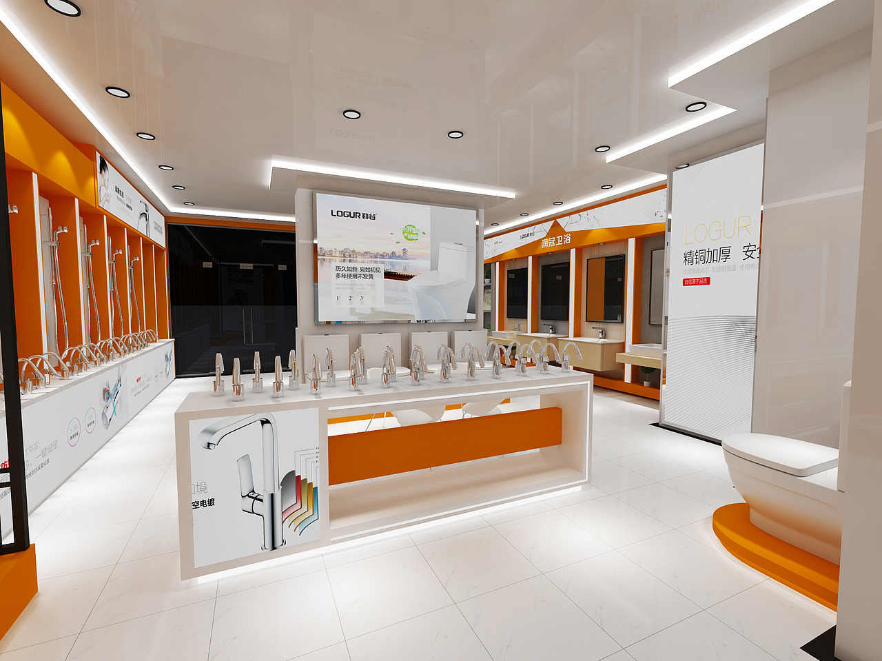 润冠卫浴门店3d效果图