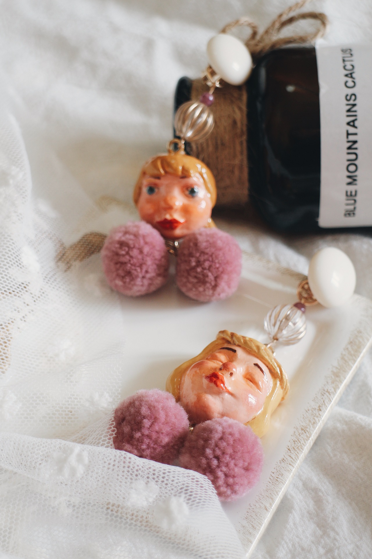 【MY ZOO】手作 复古风格粘土耳环和胸针