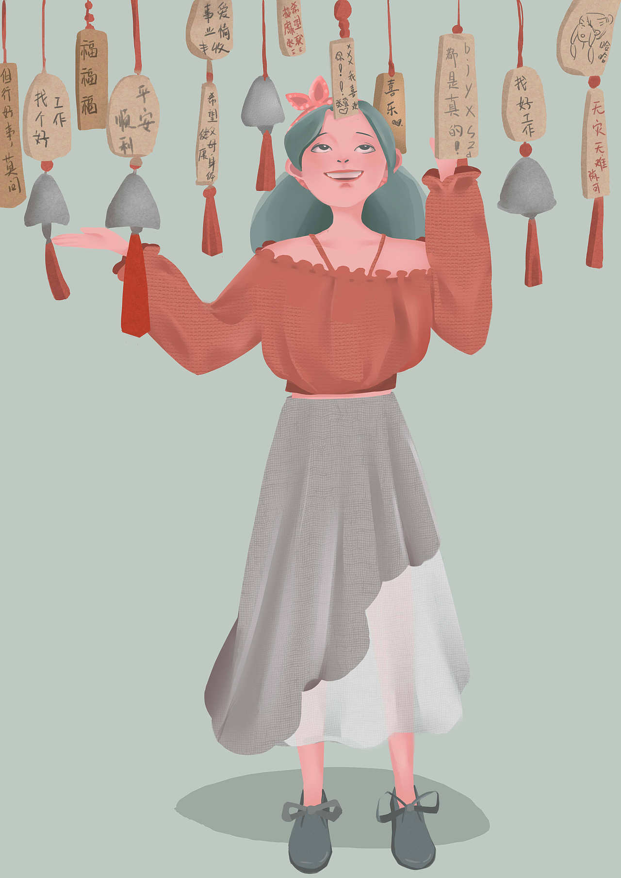 祈福|插画|商业插画|废纸fz_原创作品-站酷zcool