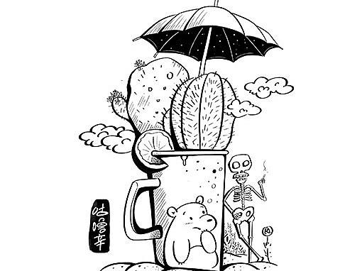 黑白装饰画