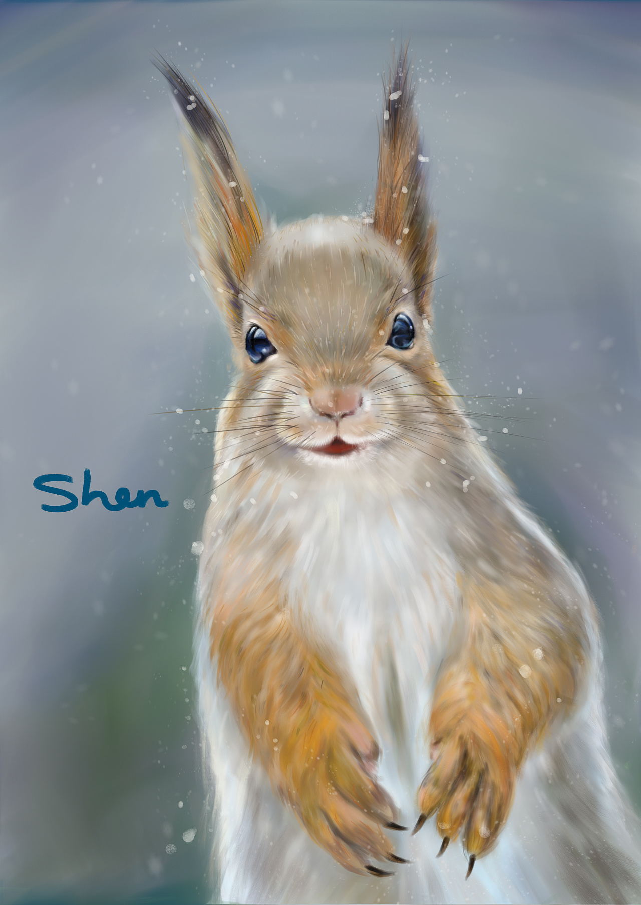 这是我用ps结合手绘板创作的动物肖像插画集杭州