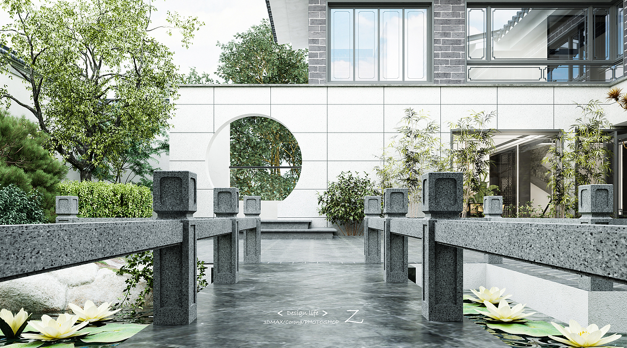 新中式别墅庭院·自然·舒适·现代化