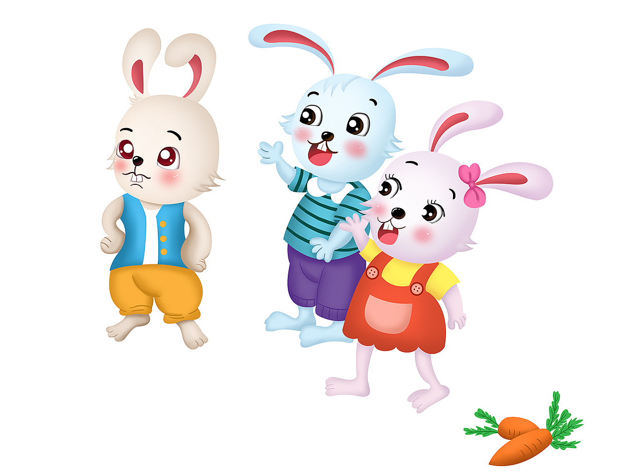 三只小兔子与灰太狼的故事