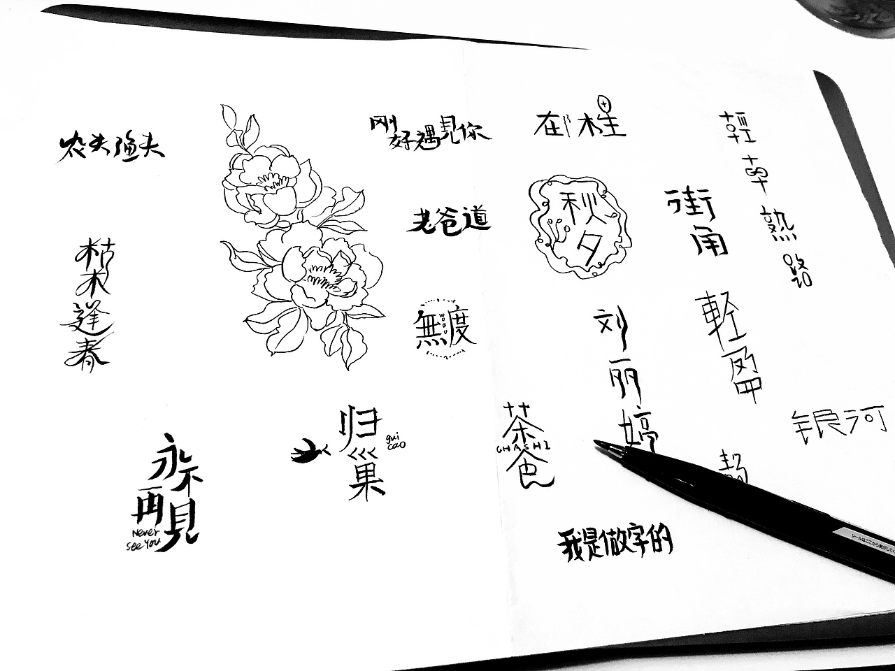 手绘字体练习（图ZMTI5MzMyMDM2） - 字体/字形 - 站酷设计师有空设计原创素材 - 站酷ZCOOL