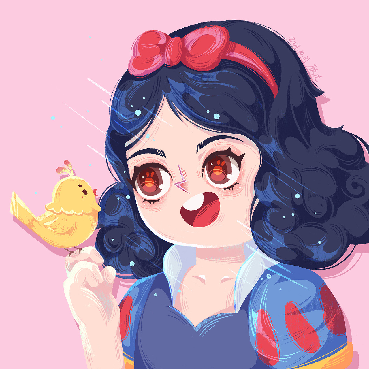 迪士尼公主系列插画