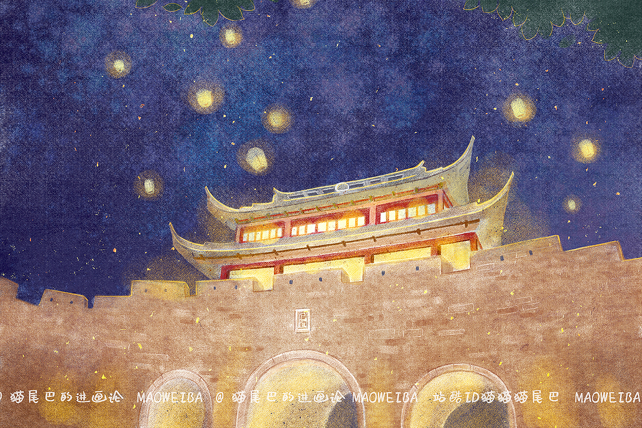 古老的城门,在人间烟火气息衬托下,恍若天上宫阙