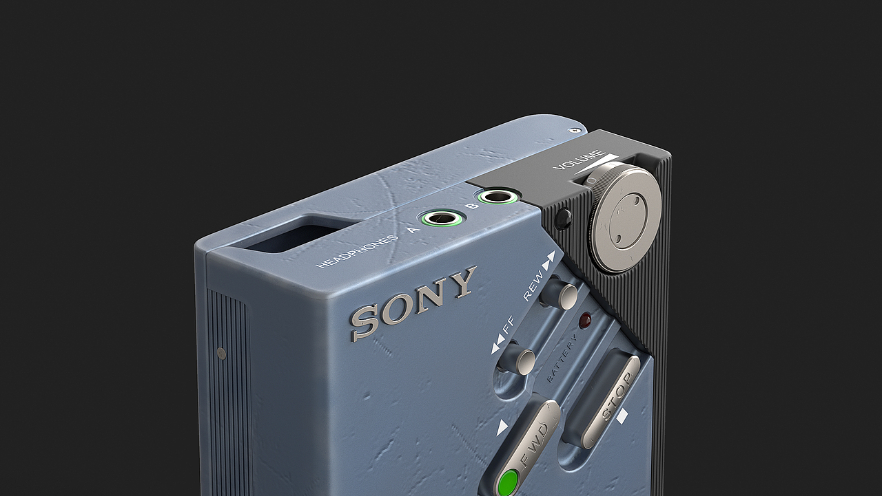 Sony Walkman渲染练习（图ZMjI0ODU1OTQ0） - 电子产品 - 站酷设计师TediousOddity原创素材 - 站酷ZCOOL