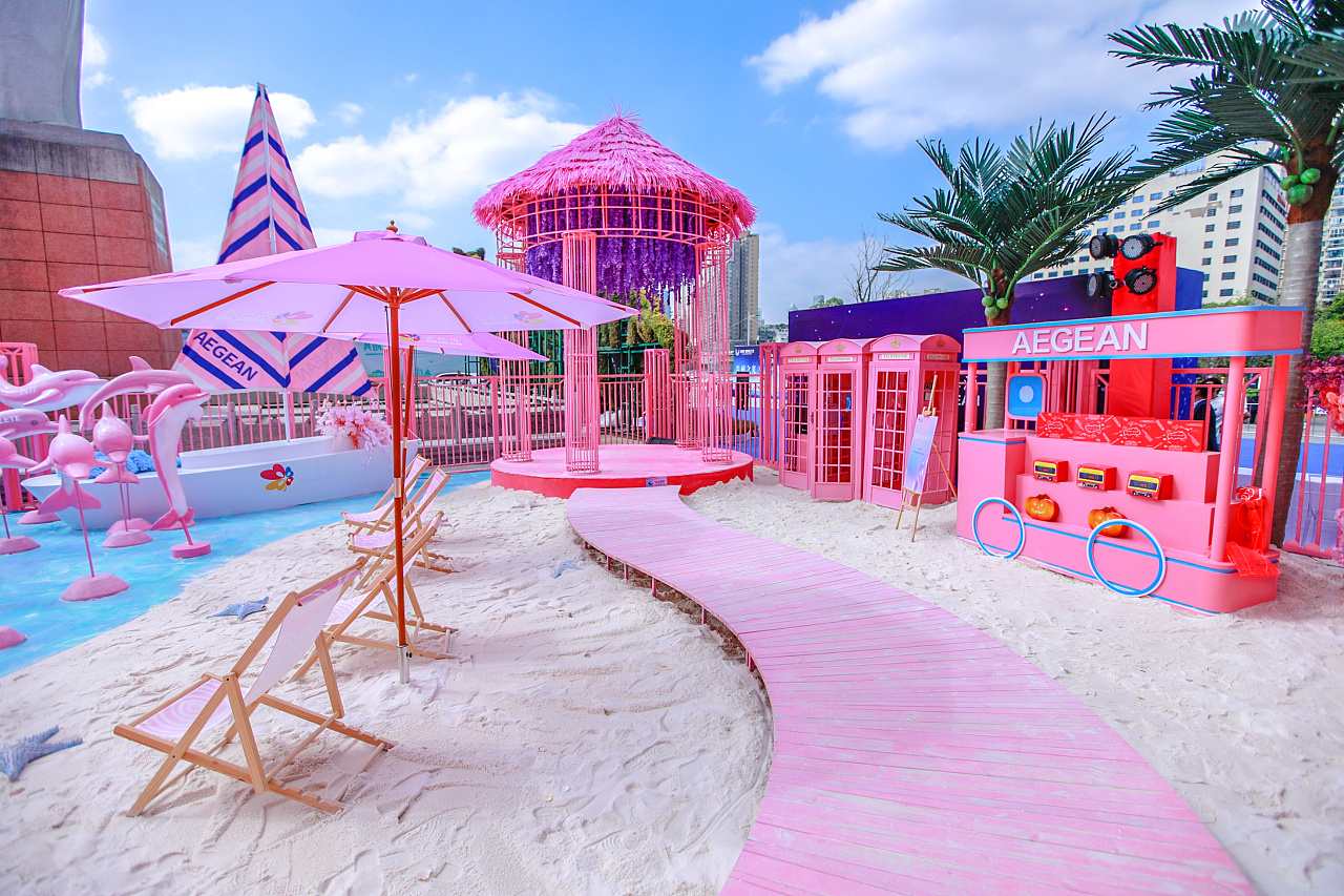 贵阳爱琴海&世纪樱花 治愈花园美陈展粉色主题系列