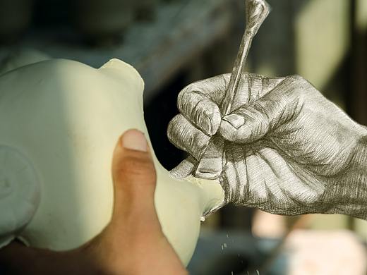 形象海报丨摄影+手绘+陶艺