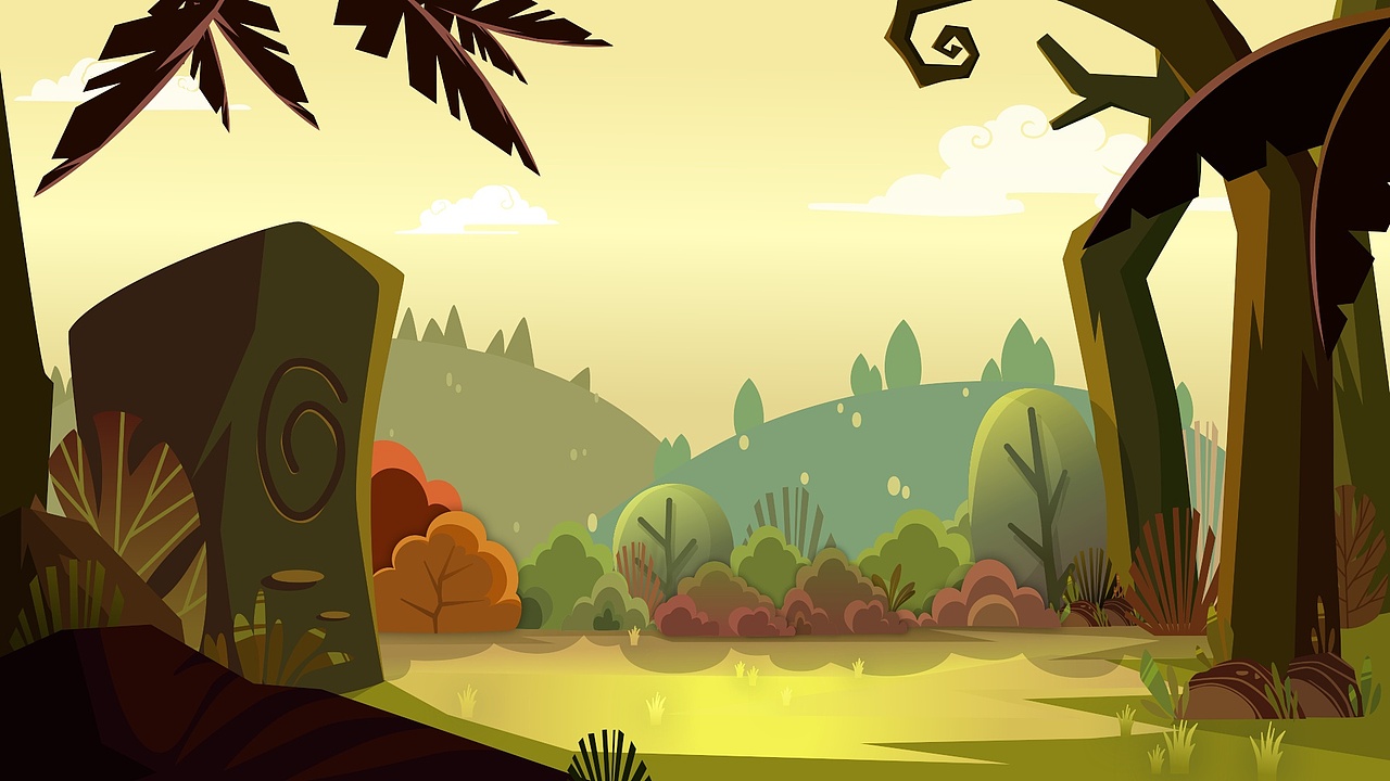 一组矢量动画场景