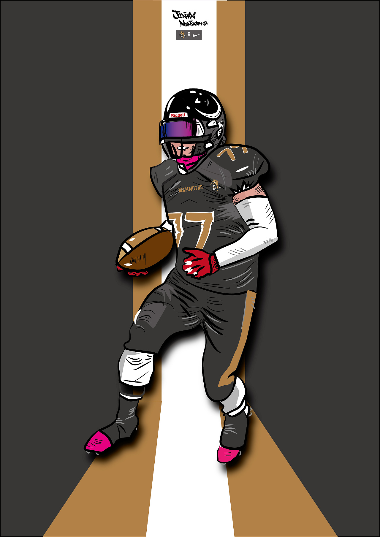 济南猛犸美式橄榄球队联名锦鲤精酿ipa啤酒包装设计