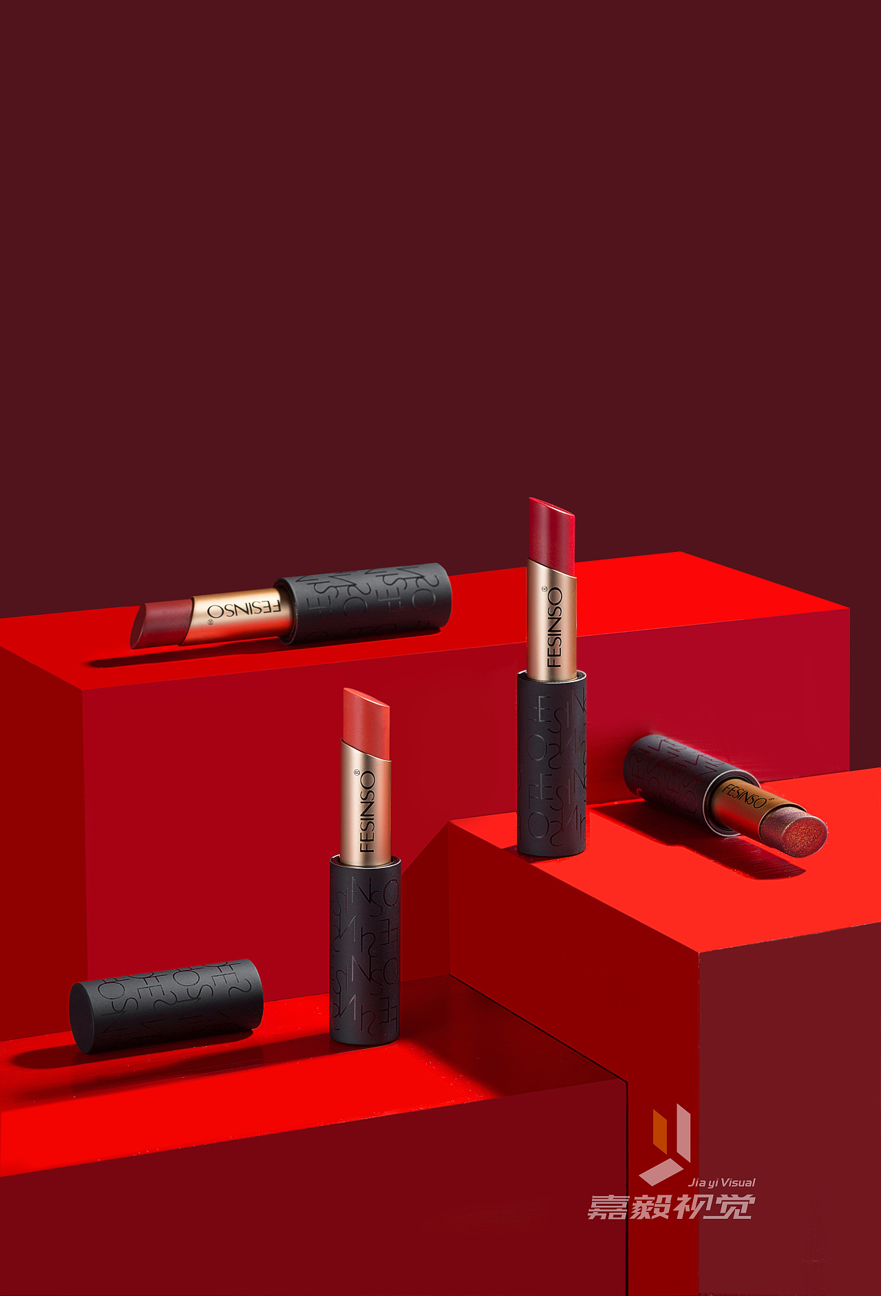口红创意图拍摄 淘宝产品摄影 美妆静物