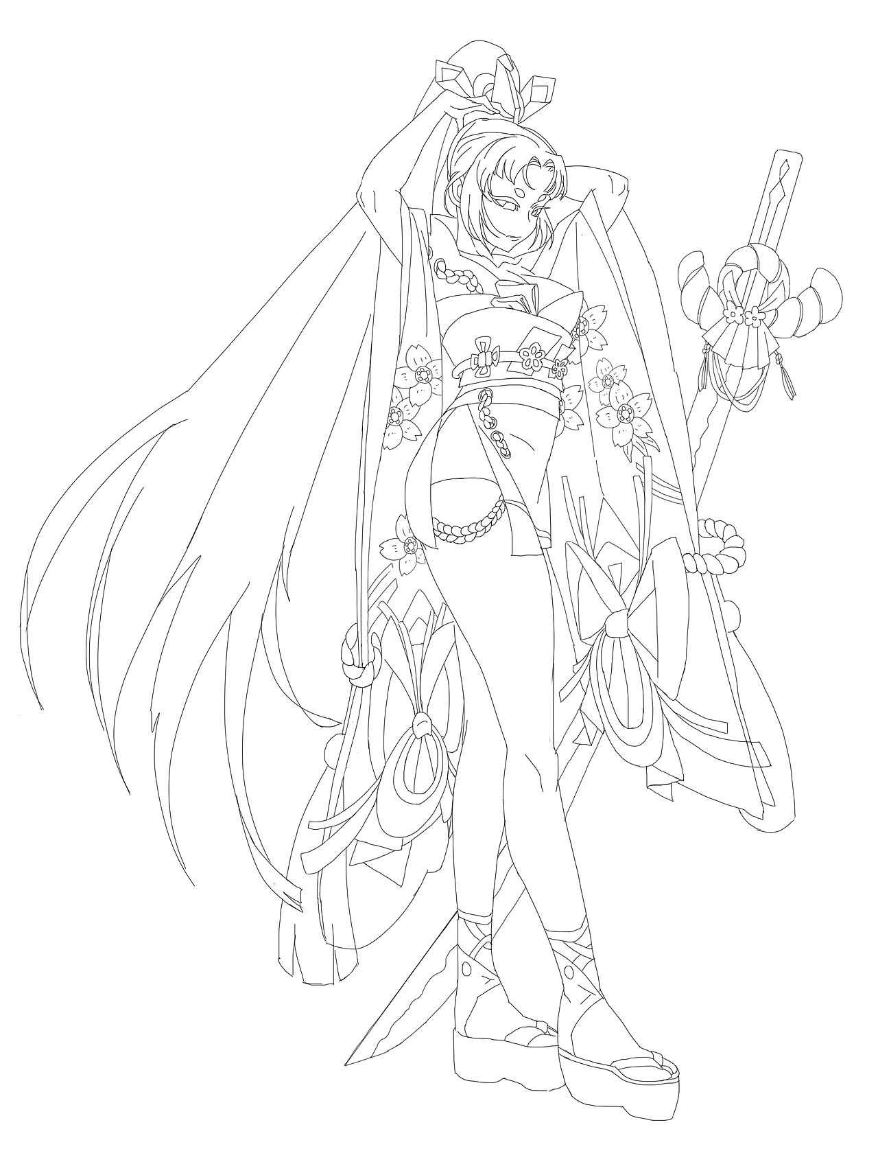 太喜欢妖刀姬这个皮肤了,于是就摸了个同人,发下步