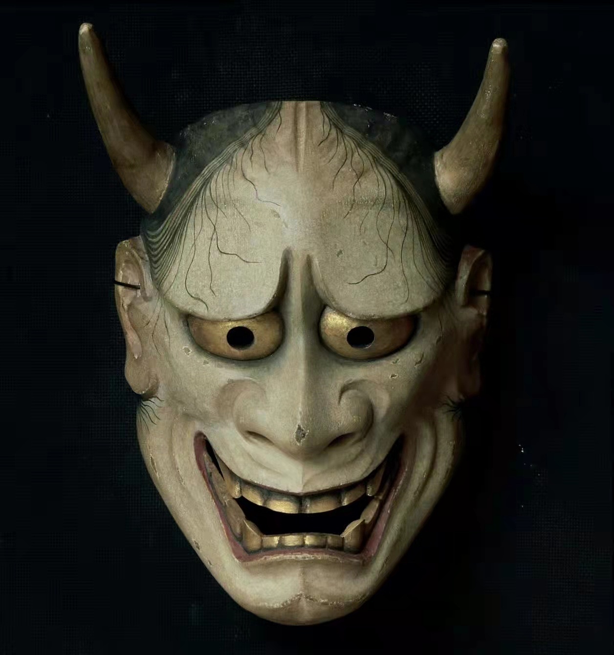 手绘能面白般若(しろはんにゃ)