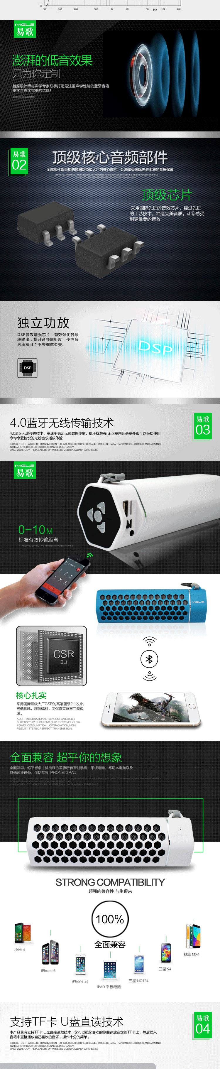 易歌无线蓝牙运动音箱详情页（图ZMzA2MzQ0NzY=） - 电商 - 站酷设计师张小龙设计工作室原创素材 - 站酷ZCOOL