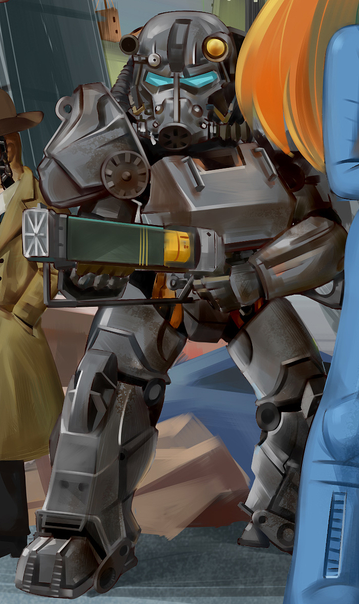 丹斯t60头太帅了举报收藏分享原创作品插画创作习作辐射fallout动力