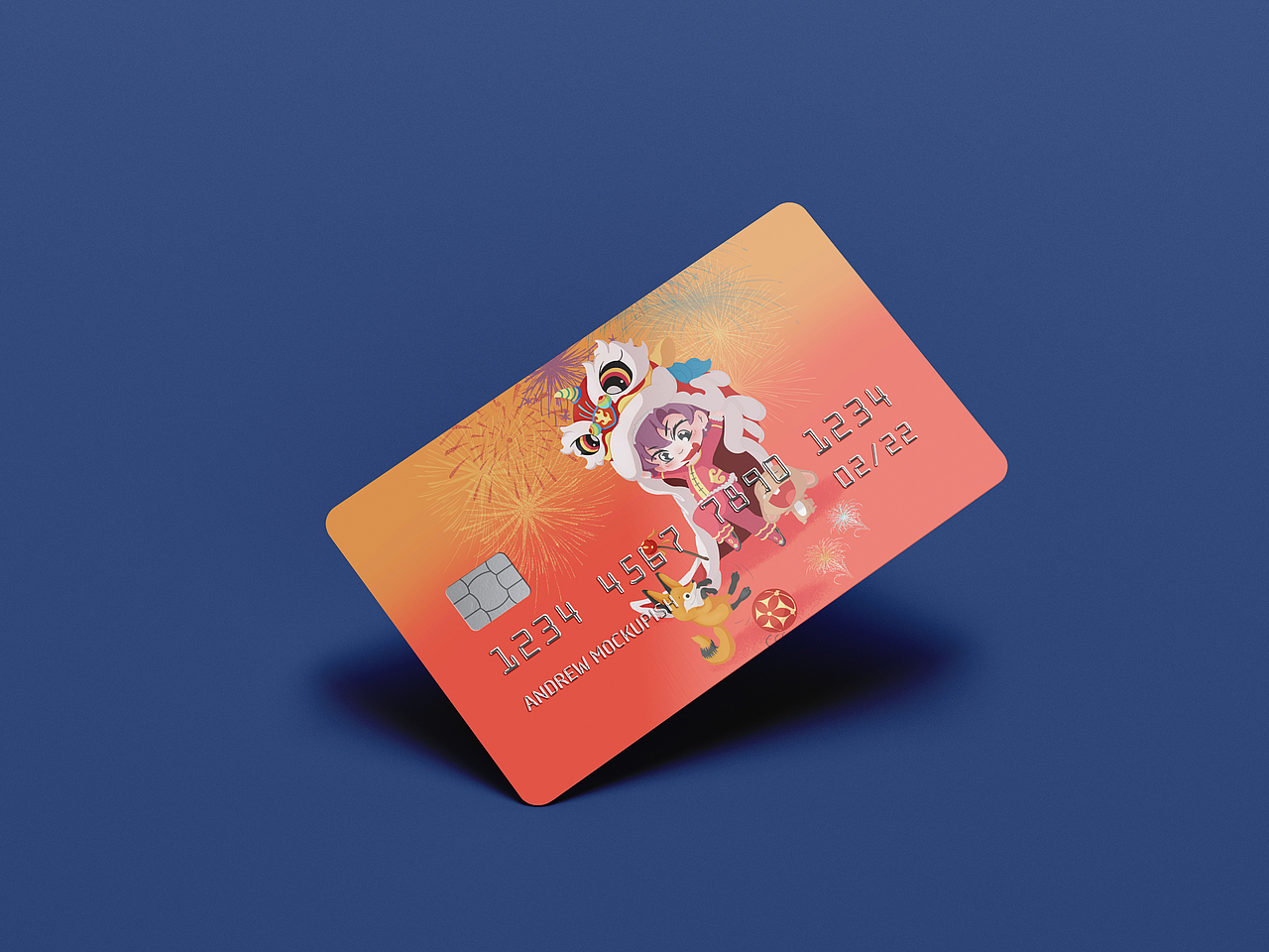 小场景插画--舞狮