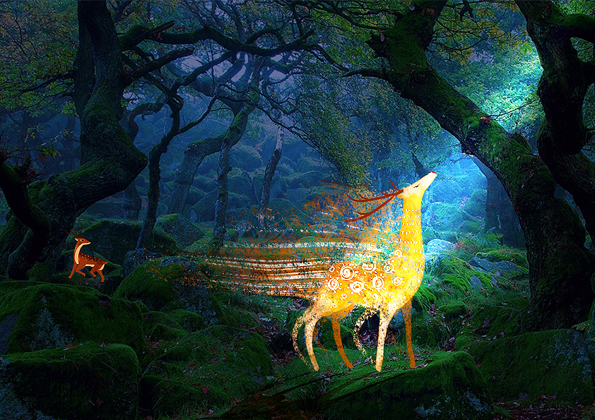 林深見鹿（圖ZMjExMjgyMTk2） - 創(chuàng)作習(xí)作 - 站酷設(shè)計師Melodyyan原創(chuàng)素材 - 站酷ZCOOL