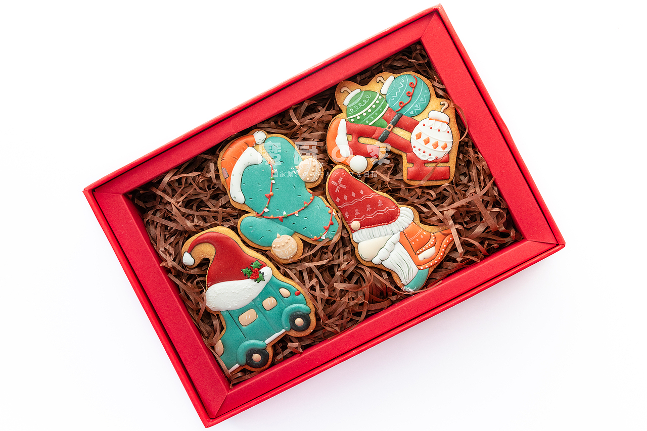 圣诞节新年翻糖饼干拍摄糖霜饼干拍摄新年饼干拍摄