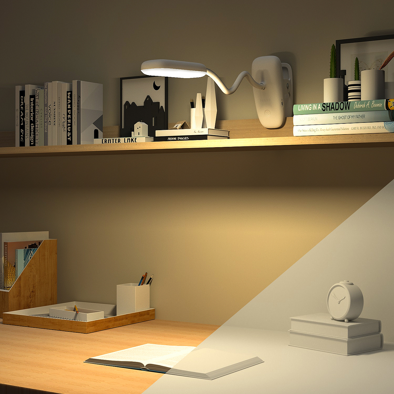 夹子台灯c4d建模oc渲染