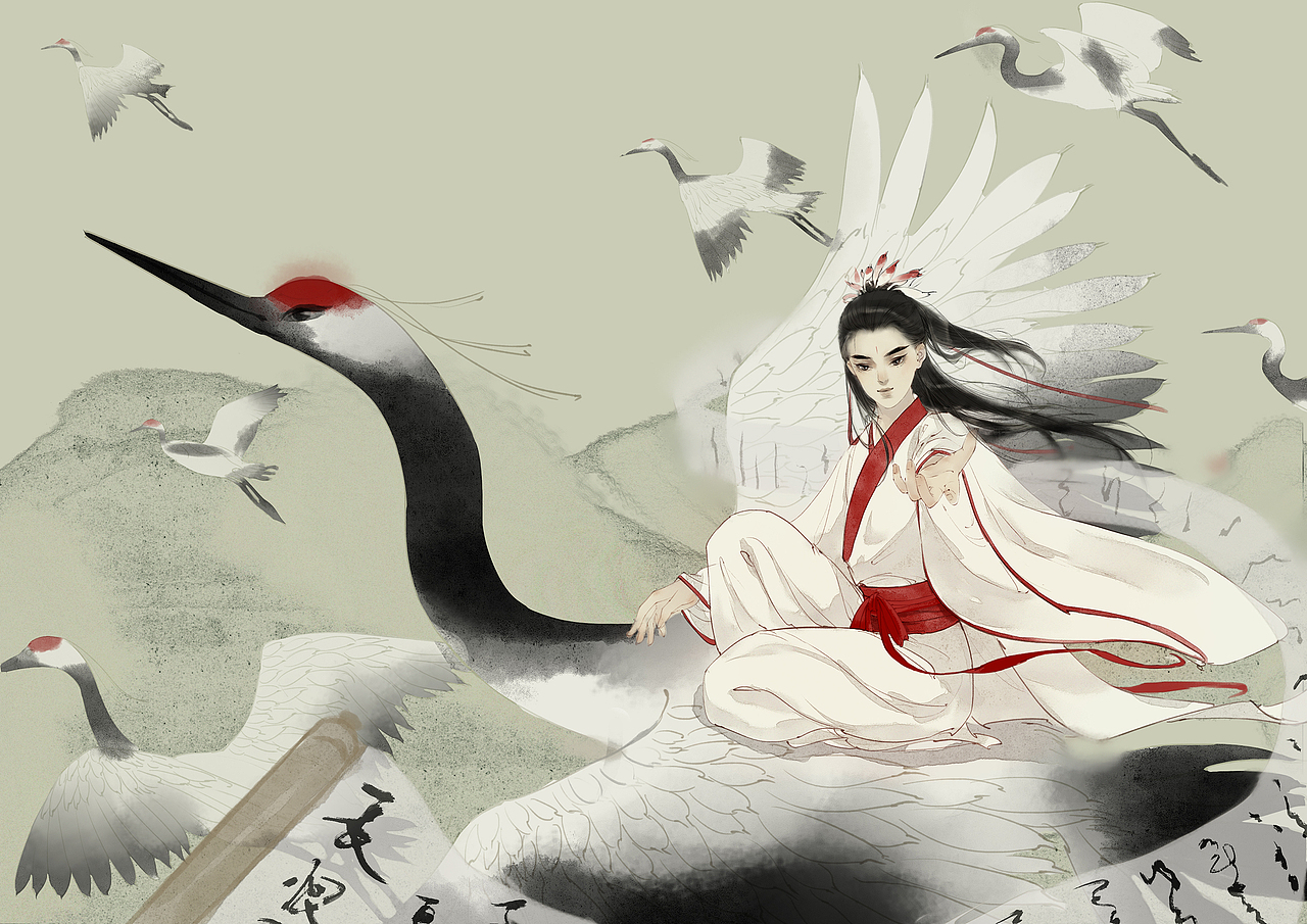 白龙（图ZMTAxMTc5MDM2） - 新锐潮流插画 - 站酷设计师珑玮w原创素材 - 站酷ZCOOL